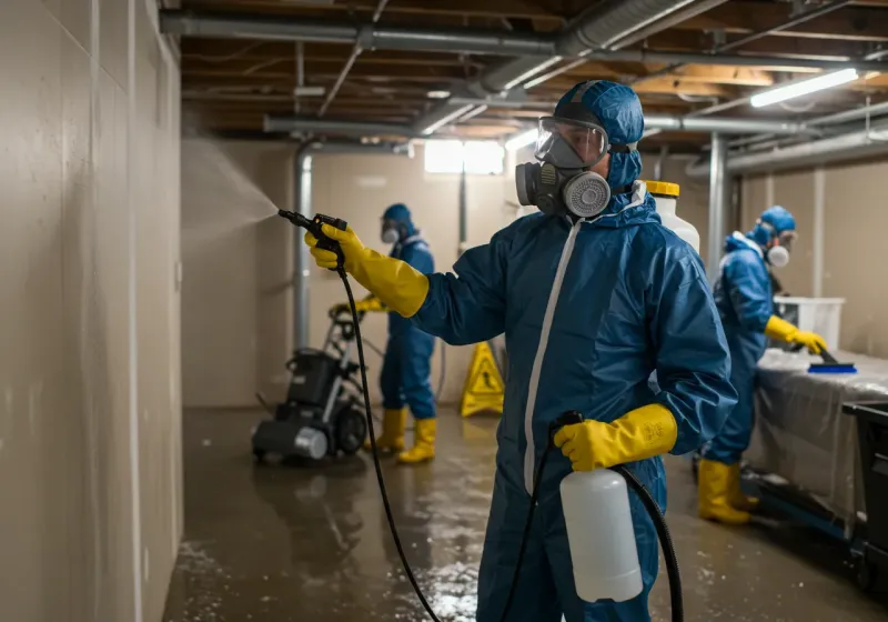 Basement Sanitization and Antimicrobial Treatment process in Seneca, SC